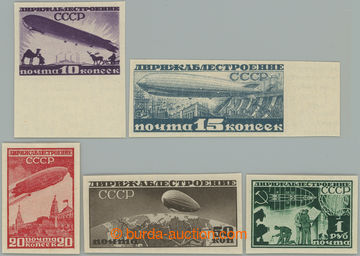 250722 - 1931 Mi.397CX-401CY, Zeppelin 10K-1R imperforated, 10k and 1