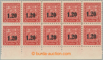 250742 - 1938 ASCH / Mi.3, přetisková Znak 1,20Kč/20h, dolní kraj