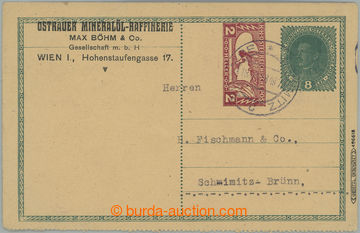 250757 - 1918 CPŘ3, souběžná rakouská dopisnice Karel 8h dole s 