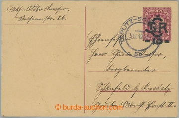 250759 - 1919 CDV3, Velký monogram 10/10h Koruna, přetisková dopis