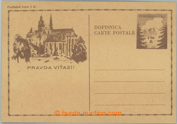 250765 - 1945 CDV74, Košické vydání 1,50K s textem DOPISNICA/ CAR