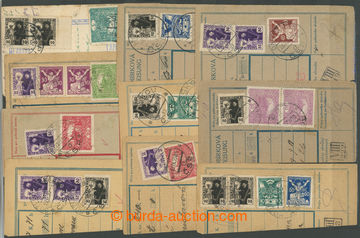 250783 - 1920 sestava 10ks ústřižků poštovní průvodky, 1x s 2-