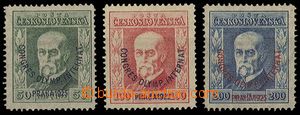 25082 - 1925 Kongres  Pof.180-182, P5, 7, 8, zk. Gilbert. Kat. 2500 