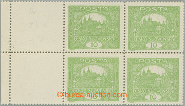 250916 -  Pof.6C, 10h green, block of four with line perforation 13¾