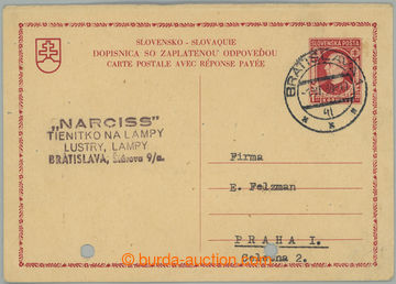 250934 - 1939 CDV5X/I, Hlinka 1,20Ks, CHYBOTISK v červené barvě, p