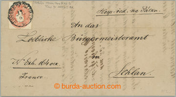 250942 - 1862 skládaný dopis zaslaný do Slaného vyfr. zn. III. em