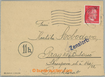 250949 - 1945 C.C. BUCHENWALD / pre-printed letter-card sent from Cze