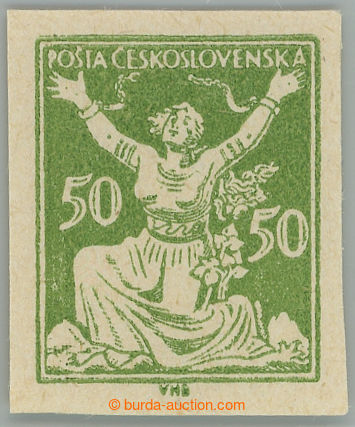 251034 -  Pof.156N, 50h green imperforated; mint never hinged, exp. V