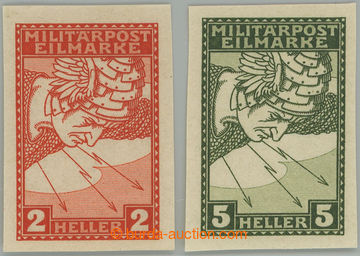 251047 - 1916 ANK.117, 118, Merkur 2h a 5h, NEZOUBKOVANÉ; kat. 375