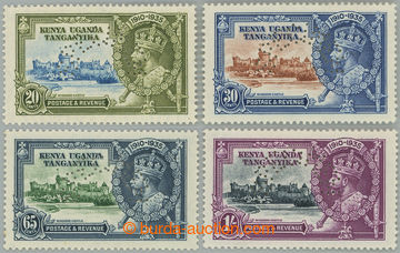 251107 - 1935 SG.124s-127s, Silver Jubilee 20C - 1Sh perf SPECIMEN; v