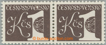 251122 - 1979 Pof.2399yb DV, Svitková 1Kčs hnědá, vodorovná 2-p