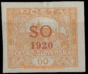 25125 -  trial overprint on stmp 60h in red color, Pof.SO14ZT, exp. 