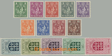 251286 - 1949-1950 SG.146-159, Jiří VI. a Znak 1c - $4,80, průsvit