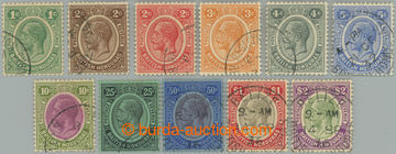 251301 - 1922-1933 SG.126-137, George V. 1C - $2, complete used set o