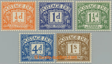 251314 - 1951-1952 SG.D35-D39, Postage due stamps ½d - 1Sh; complete