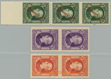 251409 - 1939 Sy.27A ZVZ, 28A ZVZ, Hlinka 20h orange and 30h violet, 