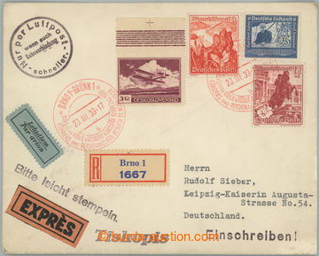 251463 - 1939 Reg, express and airmail letter sent as Printed matter 