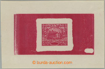 251491 -  PLATE PROOF / EDUARD CHARLES / plate proof in red color, un