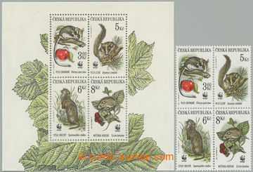 251673 - 1996 Pof.A110/113, miniature sheet Protected Mammals, upper 