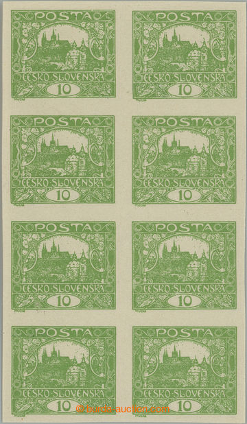 251748 -  Pof.6, 10h green, vertical block of 8, pos. 18-19 / 48-49, 