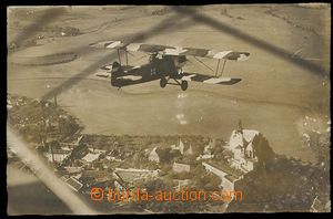 25175 - 1930 Czechosl. militar airplane Aero above Nitrou, aerial vi