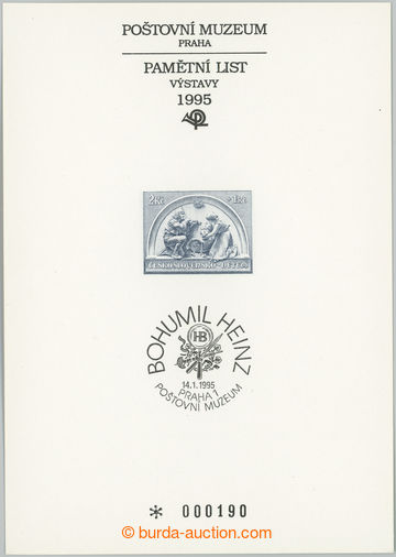 251807 - 1995 PTM 2, Exhibition Bohumil Heinz, commemorative print Cz