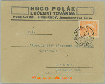 251854 - 1920 firemní dopis zaslaný v místě vyfr. pro IV. TO zn. 