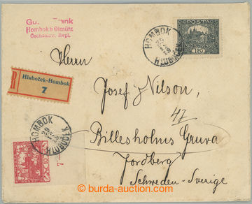 251863 - 1919 firemní těžší R-dopis zaslaný ve II. TO do Švéd