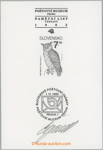 251948 - 1995 PT4, Výr rock, additional printing Postal museum Pragu