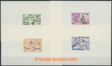 252089 - 1960 Mi.552B-555B, LOH Řím 4-25c, kompletní NEZOUBKOVANÁ