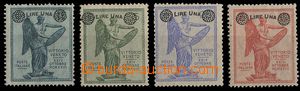 25210 - 1924 Mi.201 - 204, přetisk LIRE UNA, kompl. série, stopy p