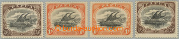 252181 - 1907-1910 SG.48, 58, 65, 82, Lakatoi 1Sh a 2Sh6P; sestava 4 