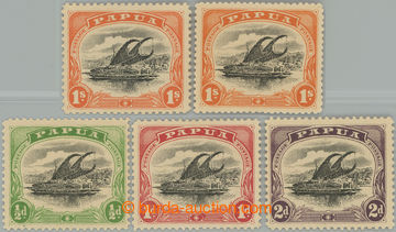 252182 - 1907-1910 SG.59-61, 54, 71, Lakatoi 1Sh perforace 11, 1Sh pe