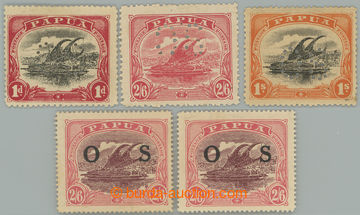 252183 - 1910-1931 SG.O26, O30, O45, O66, O66a, Služební Lakatoi s 