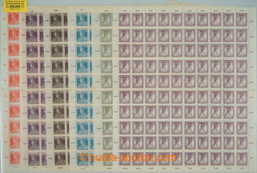 252245 - 1918 COUNTER SHEET / Mi.213-218, Charles and Zita 10f - 50f;