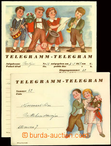 25229 - 1940 blahopřejný telegram včetně obálky,  Děti, 777Lx1