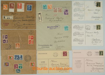 252324 - 1931-1935 SESTAVA / 9ks poštovně prošlých celistvostí, 