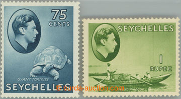 252380 - 1938-1949 SG.146, 146 Jiří VI. 75C a 1Rp; bezvadné, kat. 