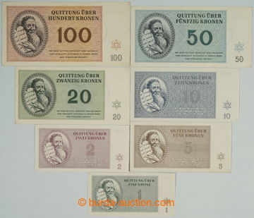 252477 - 1943 TEREZÍN / DH.1-7a, complete set bank-notes Terezín gh