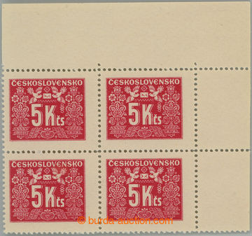 252650 - 1946 Pof.D75 OHZ, Hlubotisk 5Kčs červená, pravý horní r