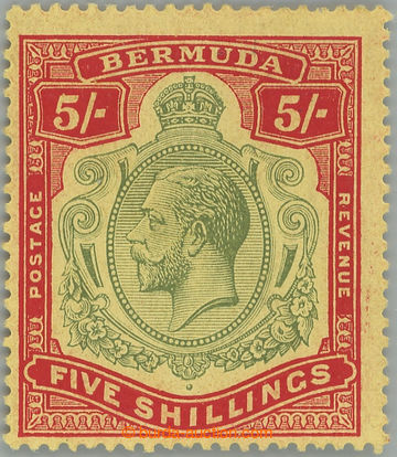 252698 - 1920 SG.53db, George V. 5Sh green and red / yellow with plat