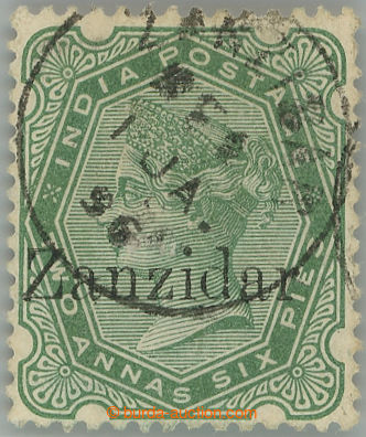 252852 - 1895-1896 SG.8j, indická Viktorie 2A6P yellow-green s chybn