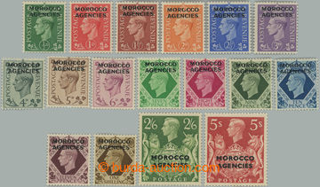 252878 - 1949 BRITSKÁ POŠTA V MAROKU / SG.77-93, Jiří VI. ½P - 5