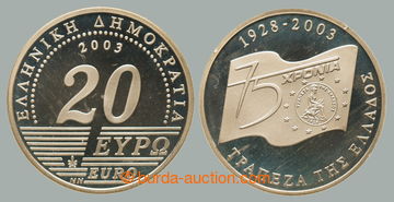 252901 - 2003 ŘECKO / 20 Euro 2003 - 75 let Řecké banky, Ag 0.925,