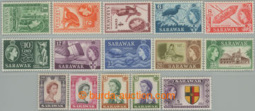 252933 - 1955-1959 SG.188-202, Elizabeth II. - Motives 1c - $5; compl