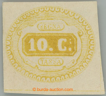 253060 - 1863 POSTAGE-DUE / Sass.1, Numerals 10c yellow, usual irregu