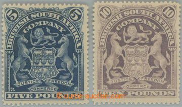 253067 - 1898-1908 SG.92-93, Coat of arms £5 dark blue and £10 viol