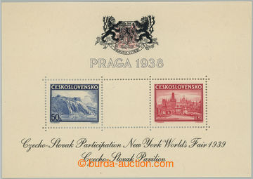 253083 - 1939 AS4a, aršík Praga 1938, výstava NY 1939, černý tex
