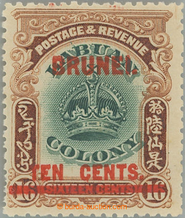 253108 - 1906 SG.18a, Coat of arms Labuan 16C with overprint BRUNEI T