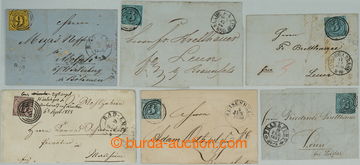 253132 - 1852-1859 comp. of 6 folded letters with issue 1852 in Gulde